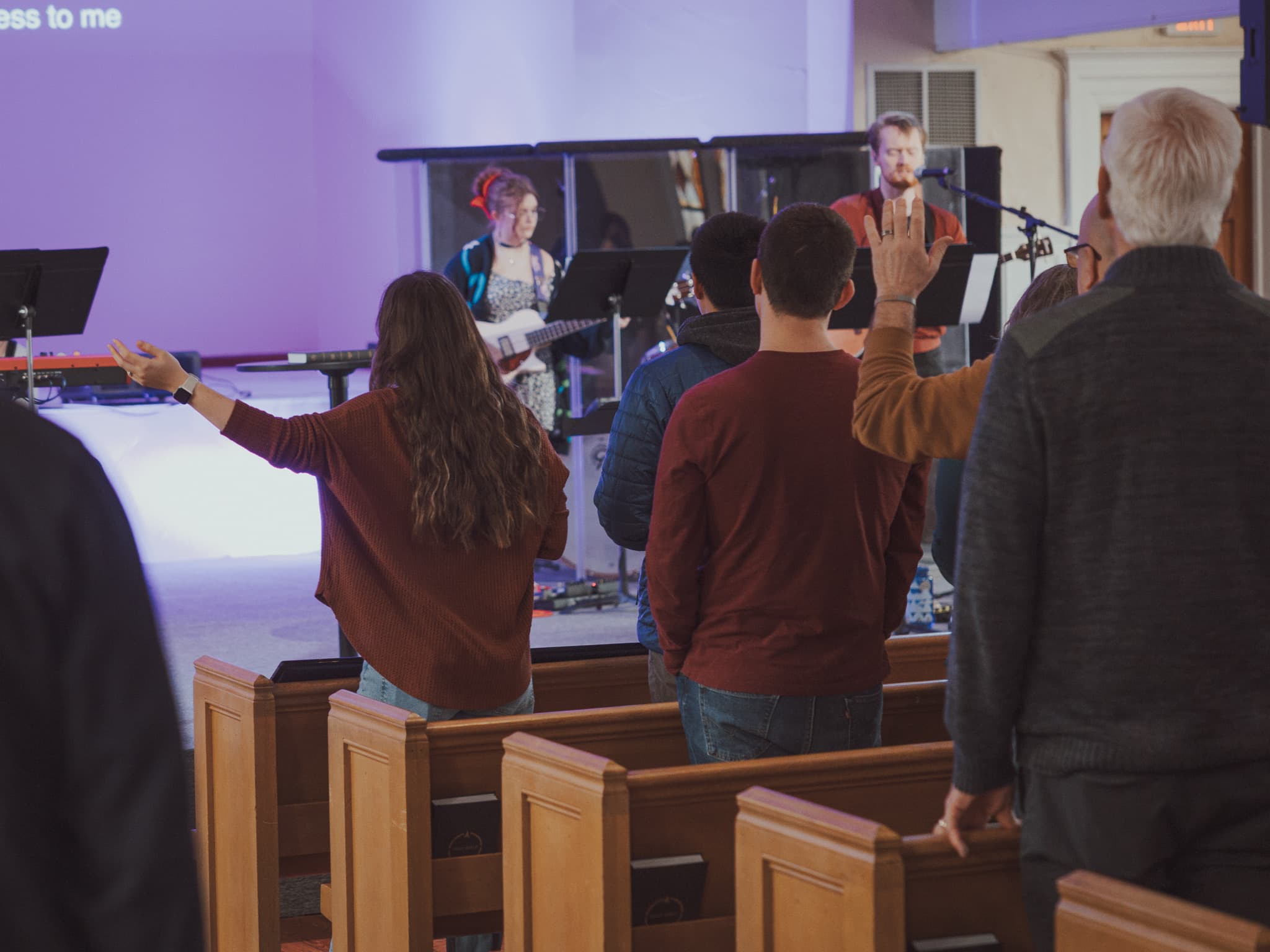 River City Church gathered in worship during a Sunday sermon